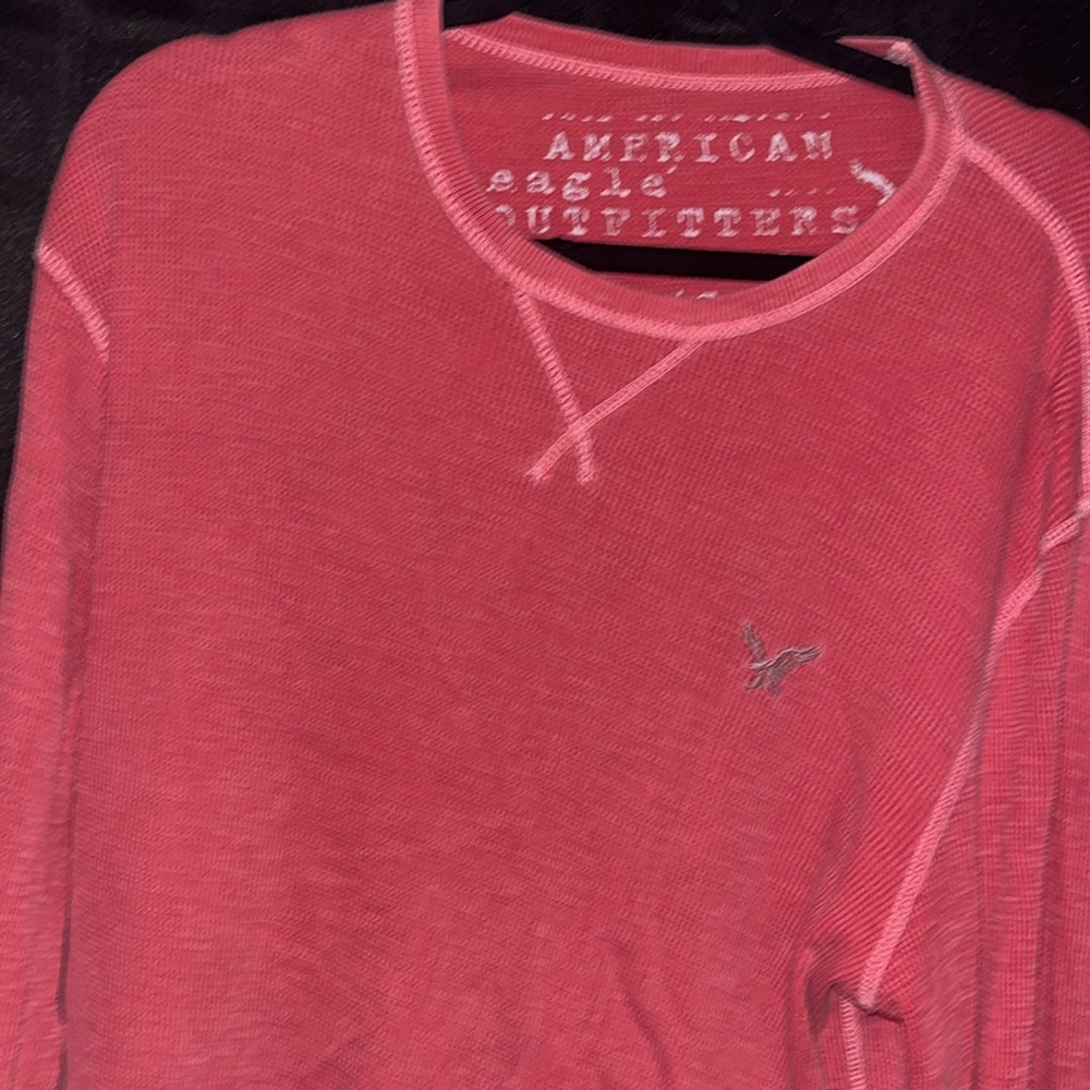 Pink Long Sleeve American Eagle Tee